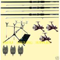 Carp fishing Kit 3 Rods, Reels, Rod Pod and Alarms